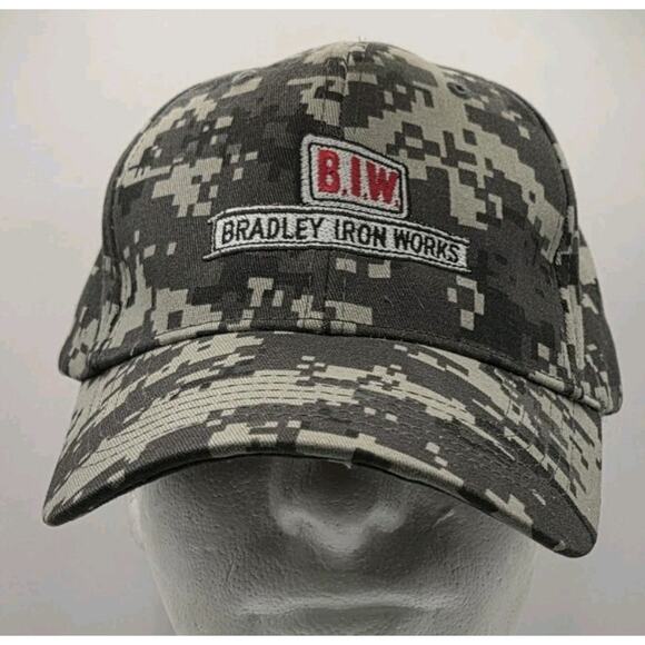Bradley Iron Works Digital Camouflage Strapback Cap Baseball Hat Camo BIW ROTHCO - Picture 1 of 9
